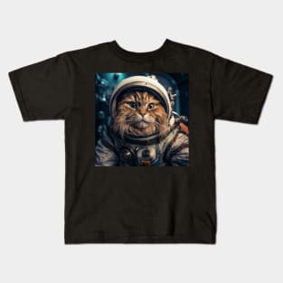 Astronaut Cat in Space - Cymric Kids T-Shirt